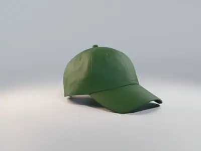 Puma Baseball Cap Green Military Low-poly 3D model