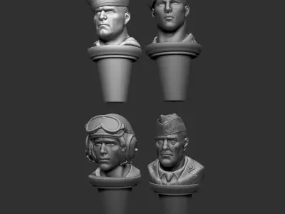 Military Bottle Toppers 3D print model