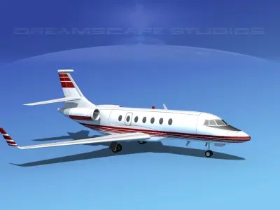 Dassault Falcon 2000 V02 3D model purchase