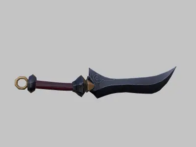 Combat knife - PBR Low-poly 3D model