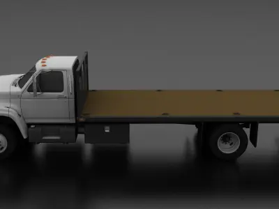  F-Series F-700 Flatbed Truck 1995 Low-poly 3D model