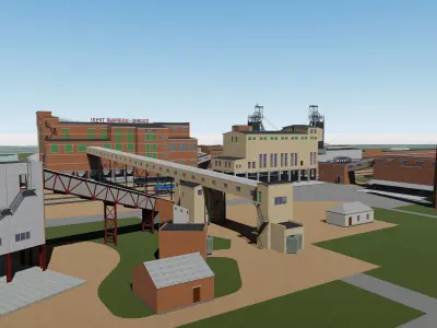 Shachta Komsomolskaya g Kopejska 3D model
