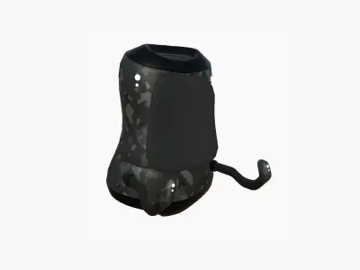 Jetpack J09 Black Camouflage - SciFi Character Design Low-poly 3D model