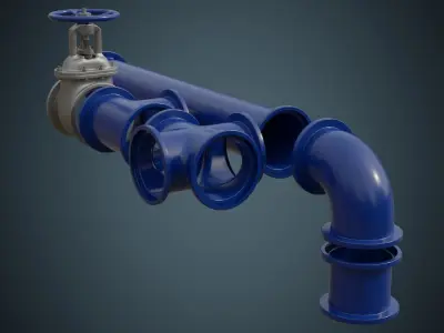 Industrial Pipes 6 Basic 3D model