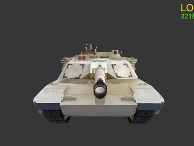 Asset - Army - Tank - M1A2 Low-poly 3D model