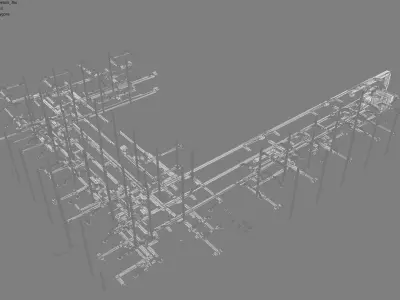 Industrial set of swords Low-poly 3D model