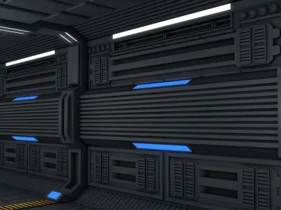 Sci Fi Corridor Free 3D model buy