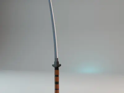 Low Poly Katana Sword - Game Ready Low-poly 3D model