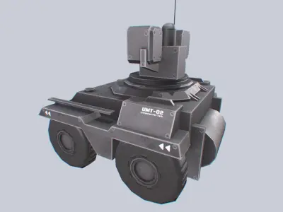 Unmanned Mini Tank Low-poly 3D model by Anima-Z