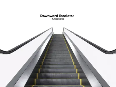 Downward Escalator Animated 3D model
