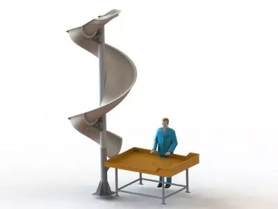 FRP Spiral chute 3D model