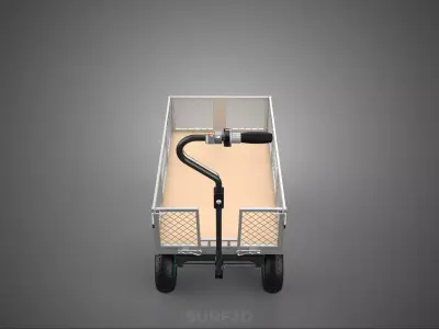 ELECTRIC POWERED BATTERY UTILITY CART GARDEN WAGON CARGO MESH 4W 3D model