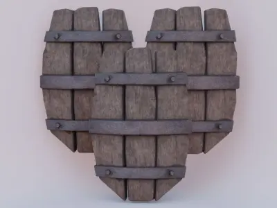 Medieval Shield Low-poly 3D model purchase