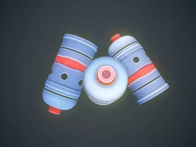 Stylized Sci Fi Smoke Grenade Free low-poly 3D model