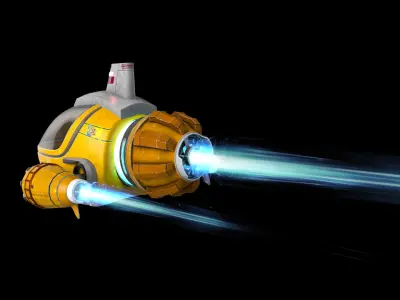 Cute Starship 3D model Low-poly 3D model by yzhao5124