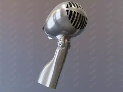 Shure 705 Rocket vintage microphone 3D model