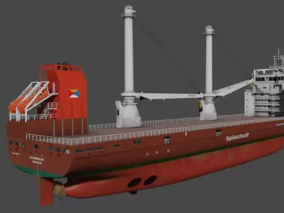 Multipurpose Heavy Lift Vessel BROUWERSGRACHT Low-poly 3D model