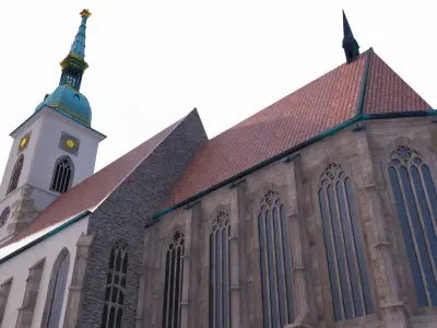 Gothic cathedral of Saint Martin - Bratislava Slovakia  3D model