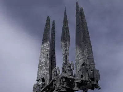 Cyberpunk Emperor Towers 2 designs 3D model