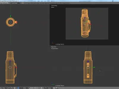 Vintage Thermos Low-poly 3D model
