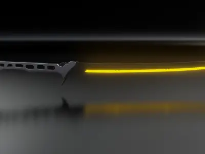 Sci-fi katana cyberpunk Low-poly 3D model