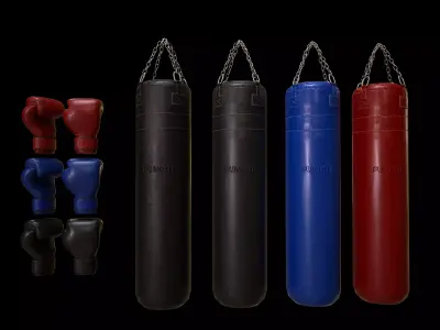 PUNCH Boxing Package Low-poly 3D model