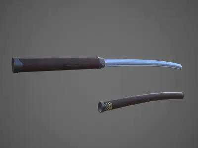 Ninja sword Free low-poly 3D model