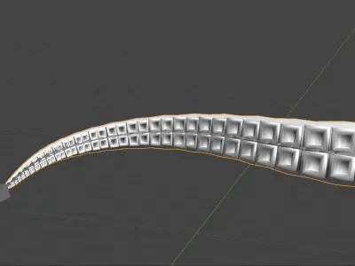 Octopus Arm Animated Low-poly 3D model