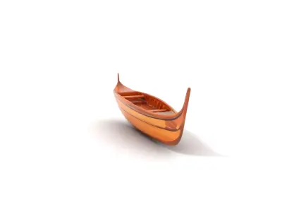 Viking Longship Model Pack with Detailed Wooden Texture Low-poly 3D model
