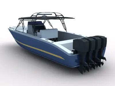 Midnight Express Powerboat 3D model