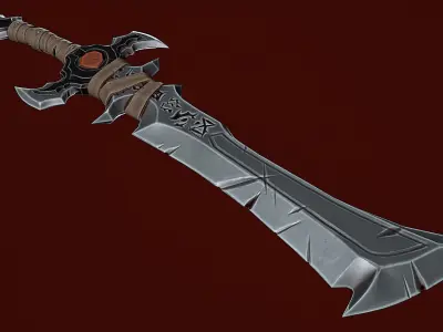 Low Poly Stylize Sword Low-poly 3D model