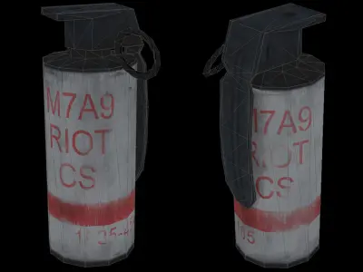 smoke Grenade Free low-poly 3D model purchase