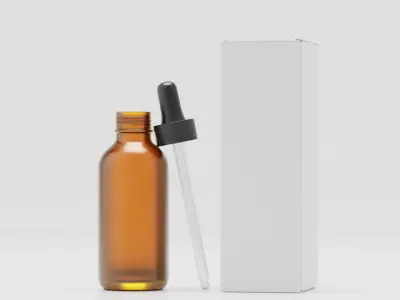 Dropper Bottle With Box 3D model
