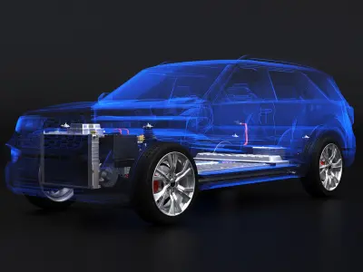  Generic Electric Car FWD Chassis X-Ray 