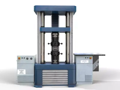 Tensile Testing Machine Low-poly 3D model