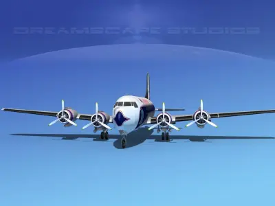 Douglas DC-4 Eastern Airlines 2 3D model