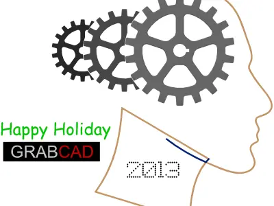 Happy Holiday GrabCad Free 3D model