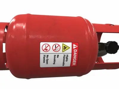 Gas cylinder tank L8 3D model