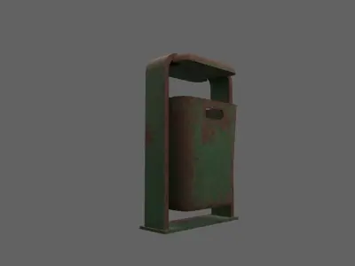 Trash bin Free low-poly 3D model purchase
