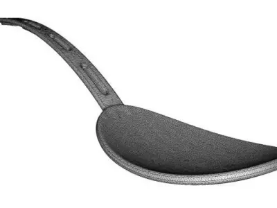 Antique Table Spoon Low-poly 3D model