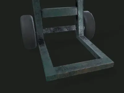 Trolley Cart Low-poly 3D model