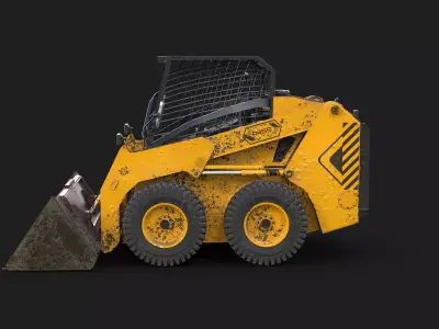 Modern Skid Steer Loader Dirt 3D model