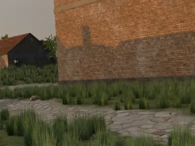 Lush Village Landscape 3D model