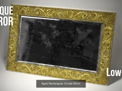 Antique Mirror Collection 3D Model Pack