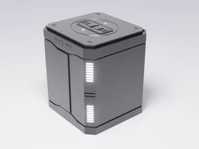 Sci-Fi Barrel 5 Low-poly 3D model