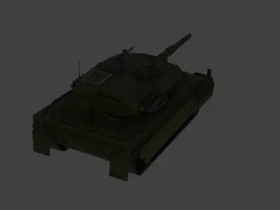 Leopard 2A4 with reactive armor 3D model