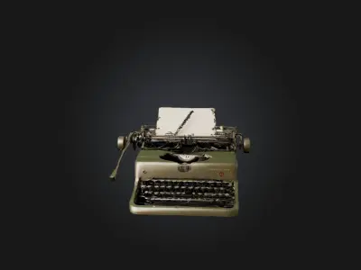 Typewriter Model Low-poly 3D model