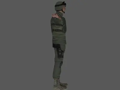 Rigged Soldier 10 3D model