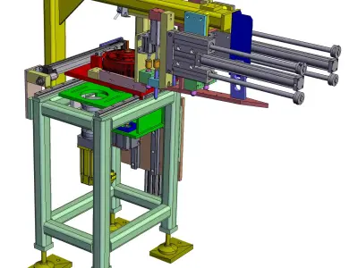 Automotive wheel rim processing machine 3D model
