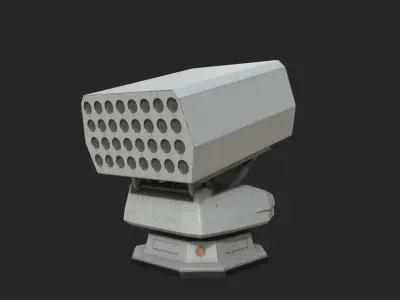 Chinese Navy Type 726-4A decoy launching device Low-poly 3D model